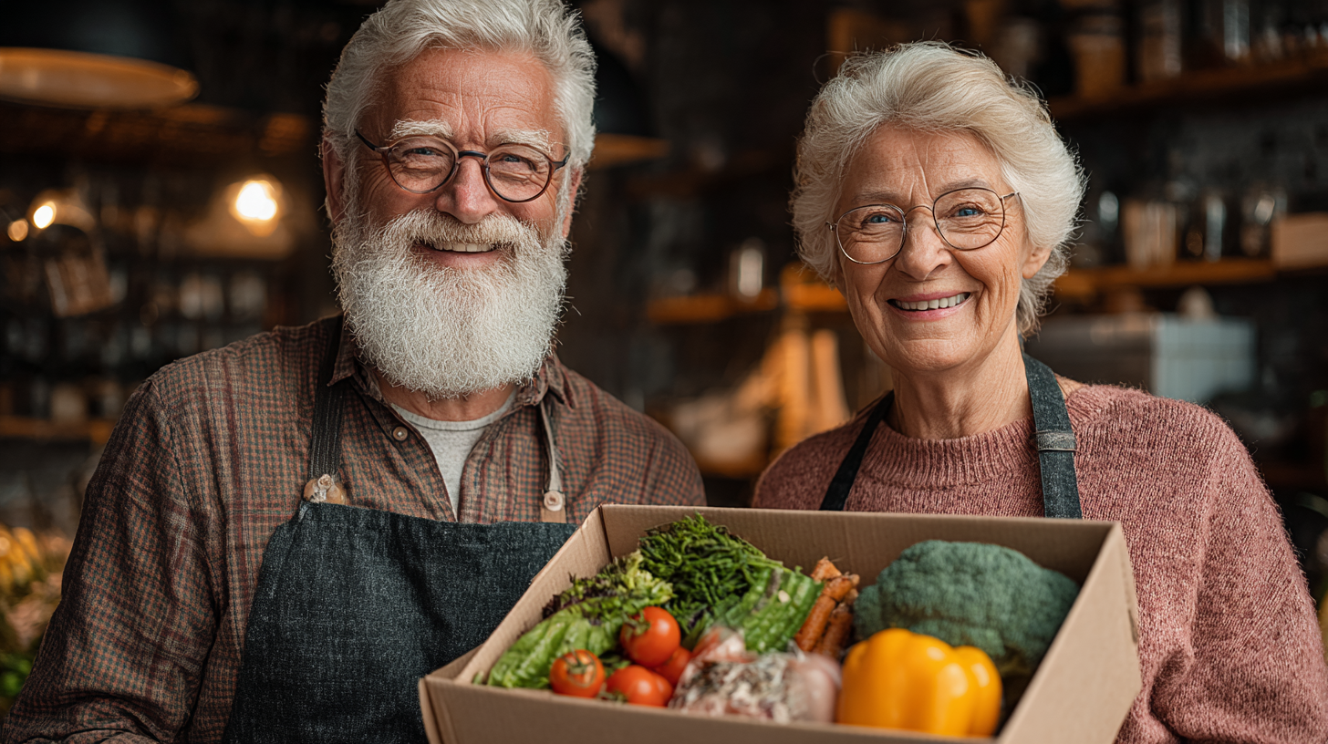 Чоловік займається садівництвом